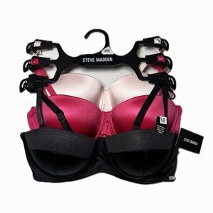 NWT Steve Madden | Y2K 3-Pack Push-Up Bras